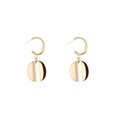 China TRENDY INS Style Gold Plated Earrings Women's Jewelry Simple Fashion Exquisite Gold Plated Earrings Ladies Clothing Accessories for sale