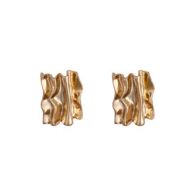 China TRENDY INS Fashion 14k Gold Plated Geometric Fashion Gold Decorative Earrings Women's Earrings for sale