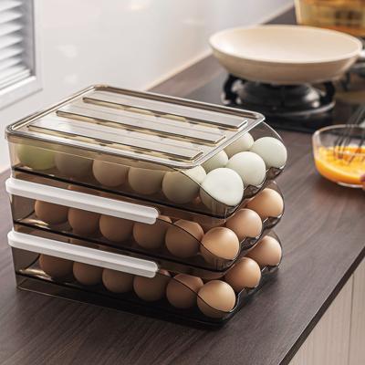 China Cheap Wholesale Kitchen Viable 3 Layer Plastic Egg Storage Racks for sale