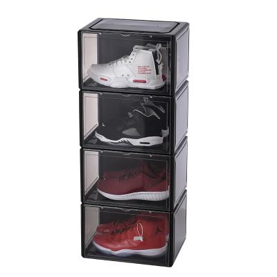 China Viable Square Transparent Shoe Box Sneaker Plastic Shoe Storage Box Shoe Storage Box For Wholesale for sale