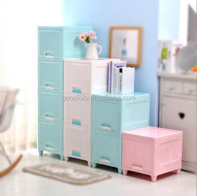 China Modern Bubble Bag Living Room Multi-Function Plastic Furniture Storage Cabinet Storage 4 Layers Convertible Drawers for sale