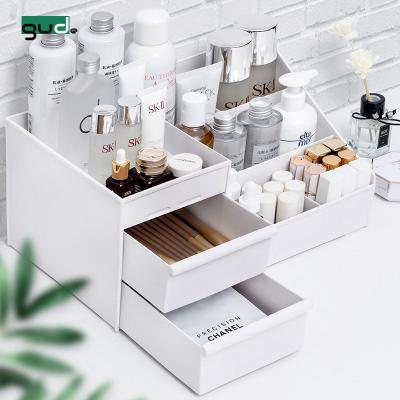 China Hot Selling Eco-friendly On Amazon Jewelry Cosmetics Storage Box Makeup Organizer Box Plastic Cosmetic With Drawer for sale