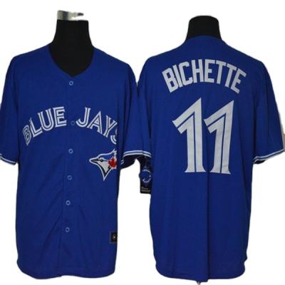 China Factory Price Breathable Chinese Custom Baseball Jerseys Blue Jays Toronto Blue Jays Uniform Jersey for sale