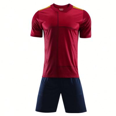 China Sets Customized Your Own Style Soccer Jersey Print Soccer Training Uniform Red Color Sports Suits for sale