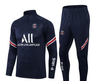 China Polyester/polypropylene fiber manufacturer Paris Saint Germain Promotion psg tracksuit men's tracksuits for men's soccer jacket soccer training outdoor tracksuit for sale