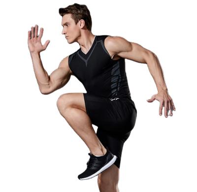 China Men's Breathable Compression Sets Quick Dry Compression Shirt And Pants With Logo Custom OEM Gym Fitness Suit for sale