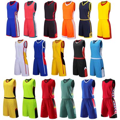 China Breathable Custom Basketball Uniforms Adults Basketball Tank Top Quick Dry Basketball Sportswear For Men for sale