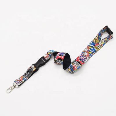 China Wholesale Luminous ID Card Badge Holder Color Cartoon Pattern Custom Anime Lanyards for sale