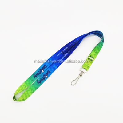 China Environmental Friendly Printed Thermal ID Card Badge Holder Full Color Dye Sublimation Transfer Printing Lanyard With Logo Custom for sale