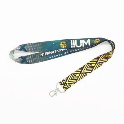 China ID card badge holder best quality and low price dye sublimation polyester custom printed lanyard for sale