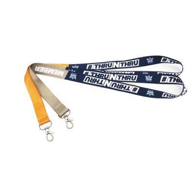 China Customizable Key Chain Lanyards Lanyard Sublimation High Quality ID Card Badge Holder Clip for sale