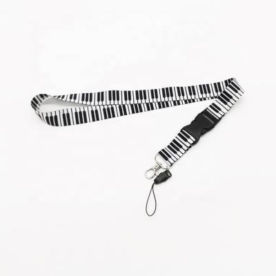 China Cute cellphones pattern cheap sublimation logo polyester keychains neck lanyard with metal hook for sale