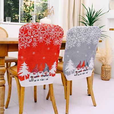 China Wholesale Fashionable Christmas Decoration Chair Back Cover Party Supplies Home Decor Christmas Chair Cover for sale