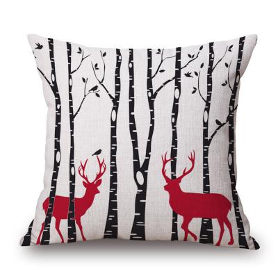 China BSCI Modern SJ0973 Personalized 45cm Party Decorations Tile Gift Home Sofa Deer Printing Christmas Pillow for sale