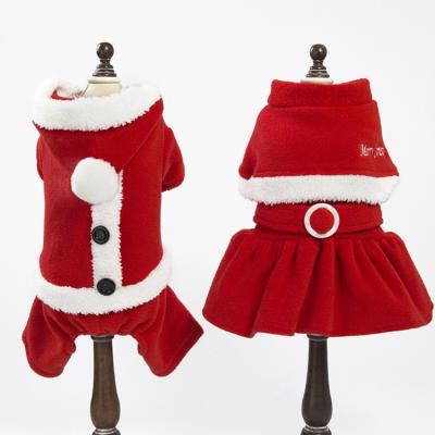 China Sustainable Wholesale Good Quality Boutique Formal Dog Clothes Christmas Pet Clothing for sale