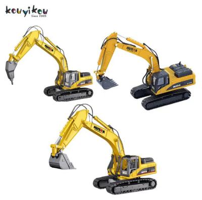 China 2022 Remote Control Alloy RC Truck Model Wrecking Engineering Vehicle Huina Excavator Return KYY Auto los Para ninos juguetes for sale