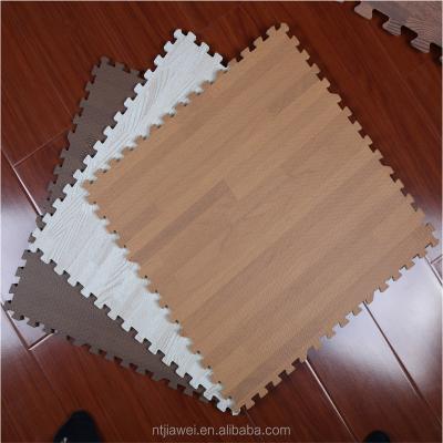 China Washable Effect Foam Teak Wood Flooring Mats Floor Pad Interlocking Mat for sale