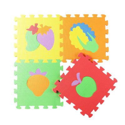 China Educational Toy Children's Puzzle Large Interlocking Fruit Mat Eva Foam Puzzle Mat 60 x 60 for sale