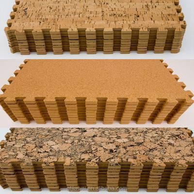 China Anti-Bacteria Anti-fatigue Granule Cork Interlocking Floor Pad for sale