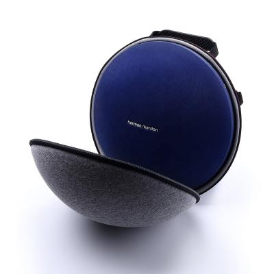 China Gray Color Eco-friendly Round Eva Speaker Case Earphone Case Eva Wireless Carrying Case for sale