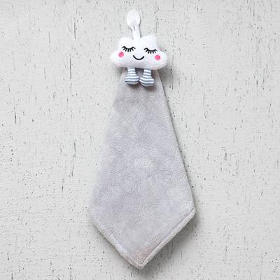 China Small Rabbit Hand Towel Small Kitchen Bathroom Fleece Towel Cute Square Coral Cloth Child Safe Towel for sale