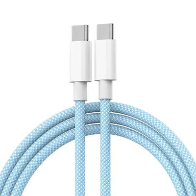 China Charging + Data Sending Type C Fast PD Quik Charge Cable Usb White Braided 60W 3A Cable Type C for sale