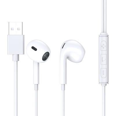 China Sustainable USB Computer earphones gaming headsets wired headphone 2.5m wire long Plug and play no debugging required volume control for sale