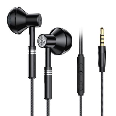 China Sustainable Earphones Wired 3.5mm Jack Wholesale Products Headsets Stereo Sound  Bass Earphone with Microphone for sale