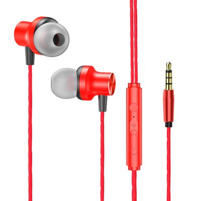 China Sustainable Earphones Wholesale Wired in Ear Headphones with Tangle-Free Cord Noise Isolating Earphones Deep Bass Case Ear Buds 3.5 mm Jack for sale