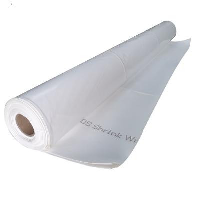 China Customized Soft Packaging Heavy Duty White Opaque Moisture Proof Shrink Scaffold Cover Overlay Film For Protector for sale