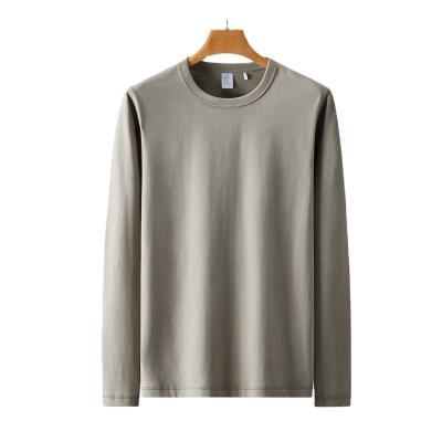 China Hot Sale Compressed In The Fall 100% Cotton Custom O-Neck Long Sleeve T-Shirt For Men for sale