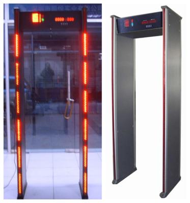 China 18zones White Metal Detector Temperature Scanner Machine 4M Max Distance for sale