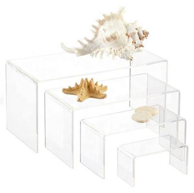 China Displaying Hot Selling Transparent Figurines U Shape Acrylic Display Risers For Store for sale