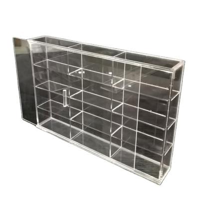 China Wholesale Simple With Grid Acrylic Jewelry Display Box for sale