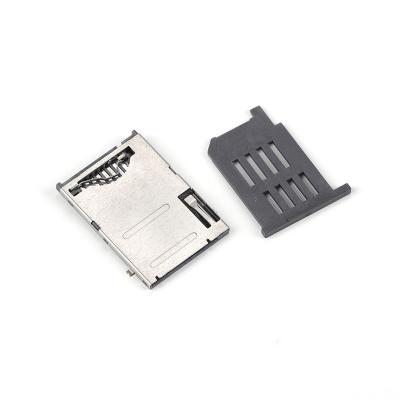 China Custom contact conduction mobile phone components sim card holder smartphone connector for sale