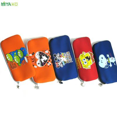 China Factory Made Eco-Friendly Neoprene Bag Durable Lightweight Waterproof Zipper Pencil Bag For Kids for sale