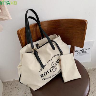 China Eco-Friendly Customized Natural Canvas Tote Bag Comfortable And Reusable Shopping Shoulder Bag For Women for sale