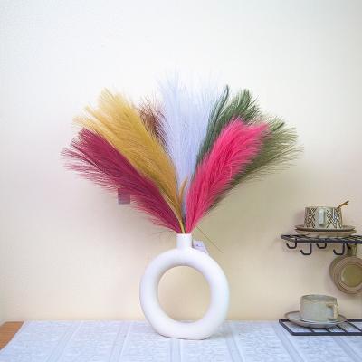 China Fluffy Du-23AW-006  7Forks  Short Pampas Wholesale Aritificial Flower for  Wedding Decoration&Inner decoration for sale