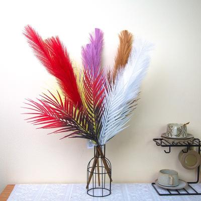 China Events Decoration wholesale New Design Pampas 2023 Popular artificial Flowers Colorful  Pampas Grass Flower for Decoration for sale