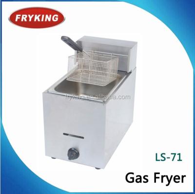 China Countertop Adjustable Thermostat Control Commercial Gas Fryer for Cooking Chicken Wings for sale