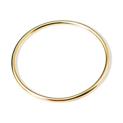 China FASHIONABLE Bangle En 18k Stainless Steel Gold Plated Simple Stainless Steel Charm Bracelet for sale