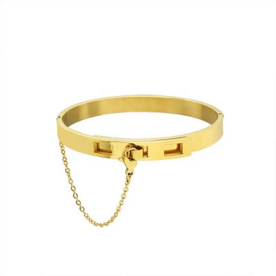 China FASHIONABLE Stainless Steel 18k Gold Plated Bangle Snap Clasp Jewelry Bangle Clasp Hook for sale