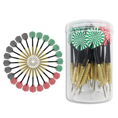 China 24pcs dart set metal darts steel tip with reasonable price diameter is 10cm and height is 14.5cm for sale