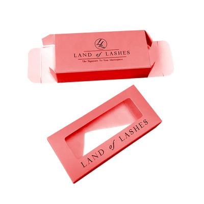 China Recyclable Factory Direct Fancy Custom Design PVC Window Eyelash Packaging Box for sale