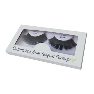 China 2020 Recyclable Custom Logo PVC Window Eyelash Packaging Box Recyclable for sale