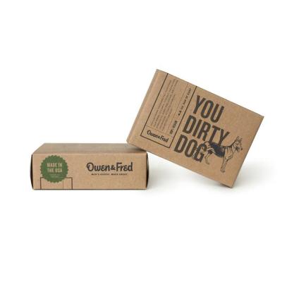 China Custom Recyclable Cheap Price Kraft Paper Soap Packaging Box Recyclable for sale