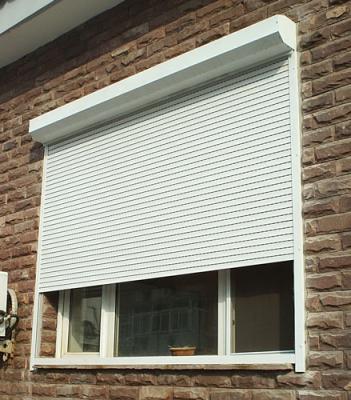 China Modern Environmentally Friendly PU Foam Fill Aluminum Rolling Shutter Window for sale