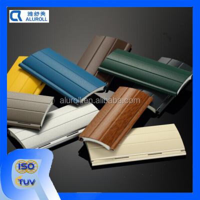 China 45mm Aluminum Alloy Anti-scratched PU Foam Filled Slat For Roller Shutter for sale