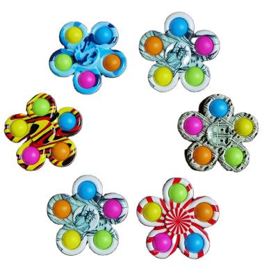 China Finger Gyro Sensory Toy Mini Fidget Spinner Fun Fidget Kids Moving Person Toys For Children 2021 Colorful Noise Gyro for sale