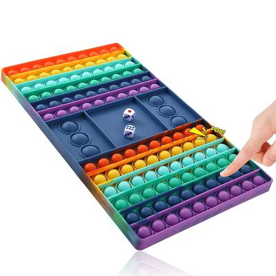 China Hotsale Little Big Game Toy Silicone Rainbow Chess Board Wiggle Party Toy dropshipping wiggle sensory toys for sale